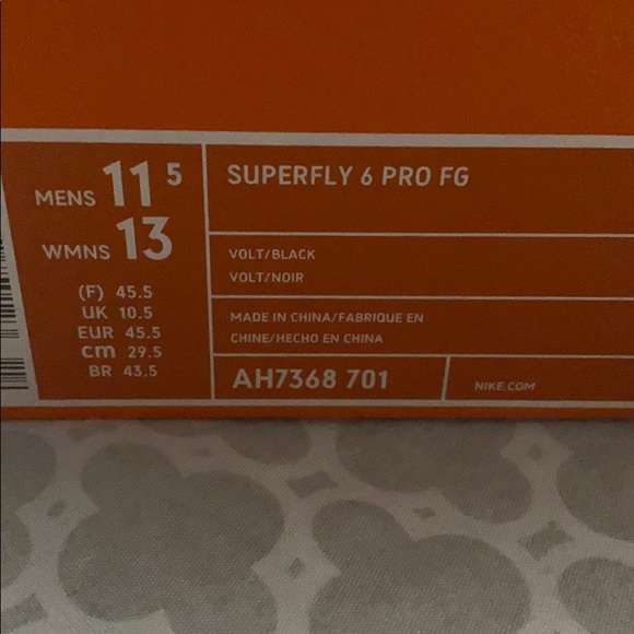 Mens Nike Superfly 6 Pro FG Soccer Size US 11.5 - Picture 6 of 6